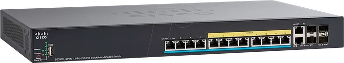 Cisco SG350X Rackmount Gigabit Managed Switch, 24x RJ-45, 2x SFP+, 2x RJ-45/SFP+, 375W UPoE