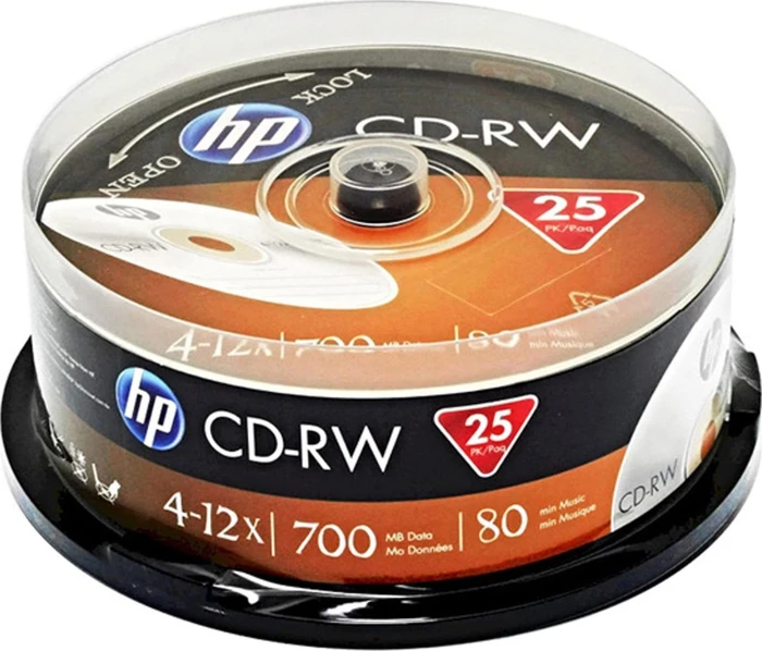 HP CD-RW 80min/700MB, 12x, 25er Spindel