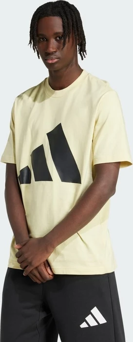 adidas Essentials Big Logo T-Shirt kurzarm powder yellow/black (Herren)