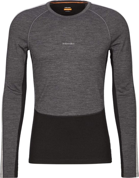 Icebreaker 200 ZoneKnit Merino Funktionsshirt langarm jet heather/black (Herren)