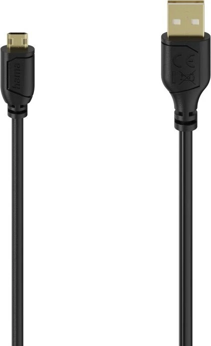 Hama Micro-USB-Kabel Flexi-Slim USB 2.0 480Mbit/s 0.75m