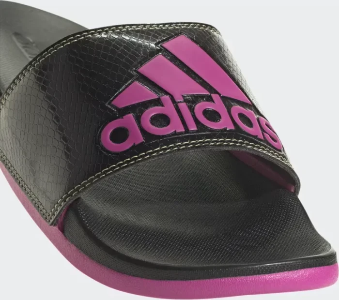 adidas Comfort Adilette core black/lucid fuchsia/gold metallic (Damen)