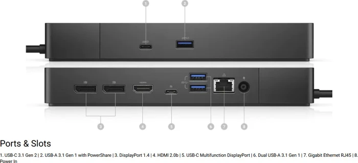 Dell Performance Dock WD19DCS, USB-C 3.1 [Stecker]