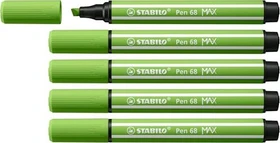 STABILO Pen 68 MAX hellgrün, 5er-Pack