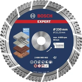 Bosch Professional EXPERT Multi Material Diamanttrennscheibe, 230x2.4x22.23mm, 1 Stück