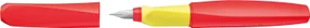Pelikan Twist neon coral, rechte Hand/linke Hand, mittel, Faltschachtel