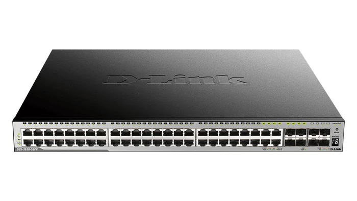 D-Link DGS-3630 Rackmount Gigabit Managed Switch, 44x RJ-45, 4x RJ-45/SFP, 4x SFP+, 370W PoE+