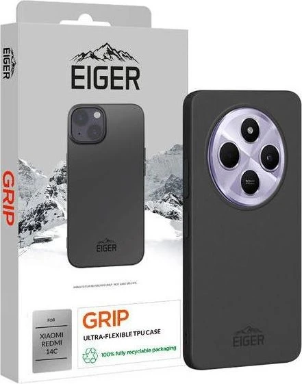Eiger Grip Case für Xiaomi Redmi 14C schwarz