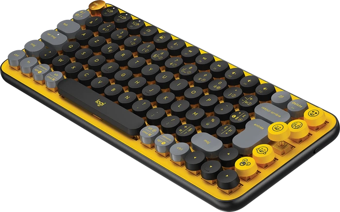 Logitech POP Keys Wireless Mechanical Keyboard, Logi Bolt, Blast, TTC BROWN, USB/Bluetooth, FR