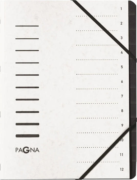 Pagna Ordnungsmappe, 12 Fächer, A4, weiß