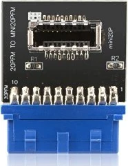 Akasa USB 3.0 19-Pin auf USB 3.1 20-Pin Key-A Pfostenstecker intern
