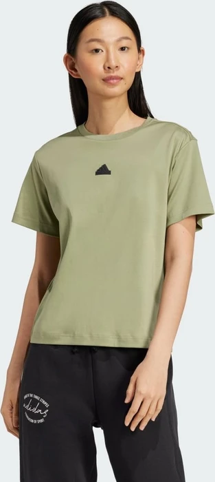 adidas Signature Graphic Print T-Shirt kurzarm tent green (Damen)