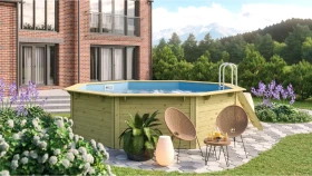 Karibu Modell X2 Frame Pool achteckig 428x428x121cm