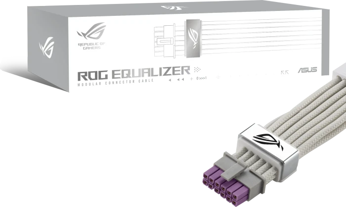 ASUS ROG Equalizer PCIe 5.1 600W 12V-2x6 GPU Power Cable, weiß, 75cm