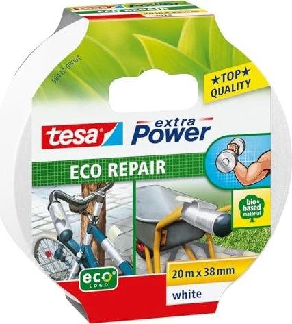 tesa 56432 extra Power Eco Repair weiß, 38mm/20m, 1 Stück