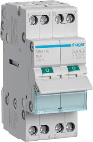 Hager Ausschalter 16A 4 Schließer 400V AC 2PLE