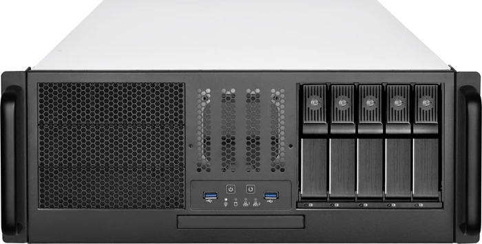 SilverStone RM41-H08, Rackmount Storage, grau/schwarz, 4HE, ATX
