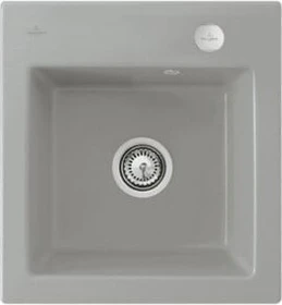 Villeroy & Boch Subway 45 XS Einbau Becken mittig mit Ablauffernbedienung fossil