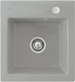 Villeroy & Boch Subway 45 XS Einbau Becken mittig mit Ablauffernbedienung fossil