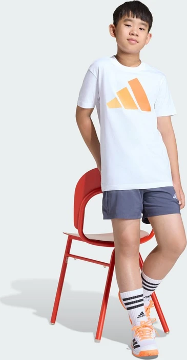 adidas Essentials T-Shirt kurzarm white/semi ice tangerine/pure tangerine/pure orange (Junior)