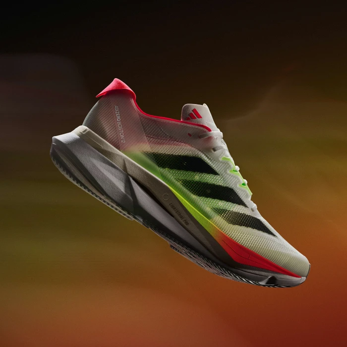 adidas Adizero Boston 12 cloud white/core black/lucid red (Herren)