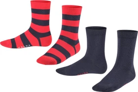 Falke Happy Stripe Socken marine, 2 Paare (Junior)