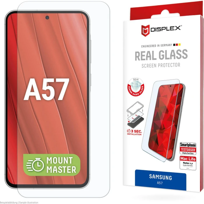 Displex Real Glass mit Mount Master für Samsung Galaxy A57 5G