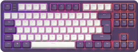 Dark Project ALU87A Violet Gaming Keyboard, weiß/violett, LEDs RGB, g3ms Sapphire, USB, DE