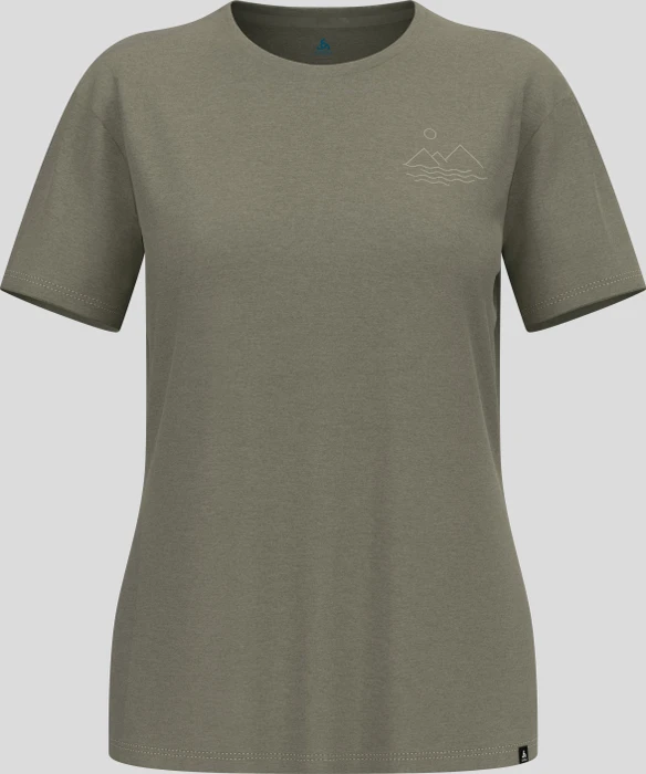 Odlo Ascent Sun Sea Mountains Funktionsshirt kurzarm vetiver melange (Damen)