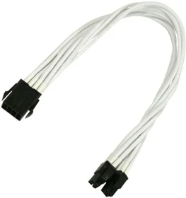 Nanoxia 8-Pin EPS12V Verlängerung 30cm, sleeved weiß (NX8PV3EW)