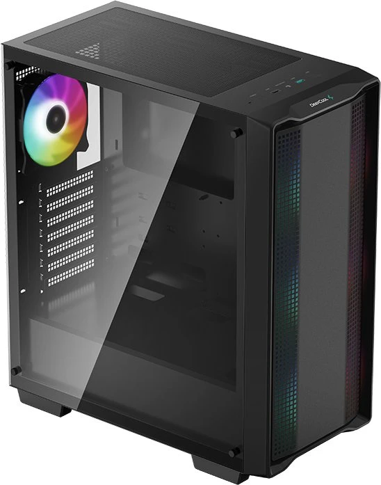 DeepCool CC560 ARGB, schwarz, Glasfenster