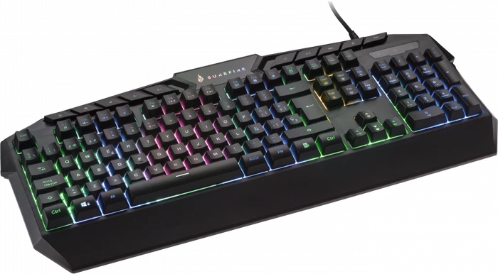 Verbatim SureFire KingPin RGB Gaming Keyboard, LEDs RGB, schwarz, USB, ES