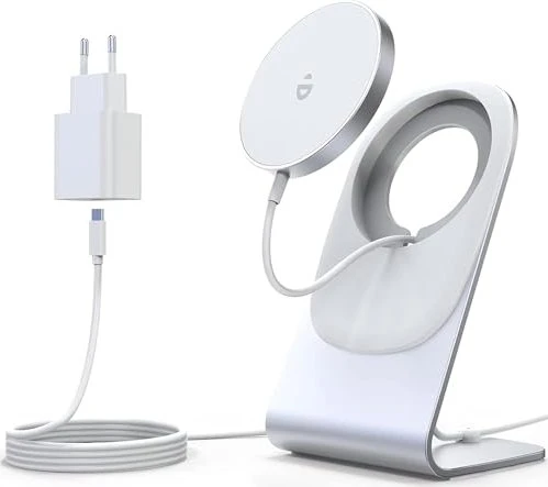 RoRoSkin Magnetic Wireless Charger silber