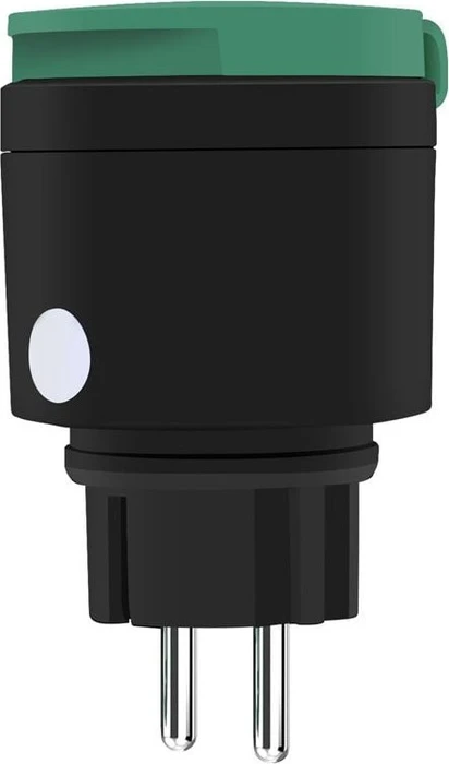 Offgridtec WiFi Outdoor Smarte Außensteckdose schwarz/grün, Funksteckdose