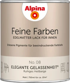 Alpina Farben Feine Farben Lack No. 08 Elegante Gelassenheit innen hellbeige edelmatt, 750ml