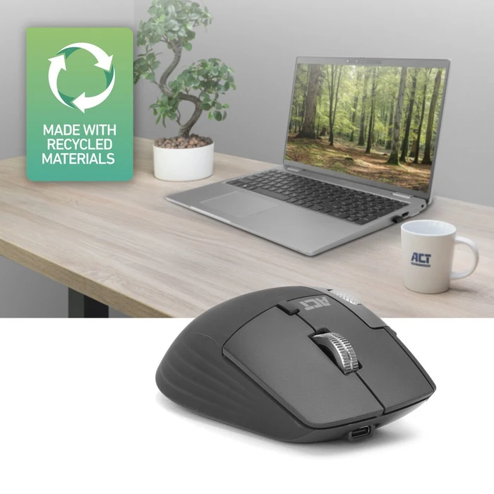 Act Wireless Multi-Connect Mouse, rechargeable, schwarz, USB/Bluetooth