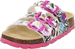 Superfit Fussbettpantoffel Sandale weiß/mehrfarbig (Junior)