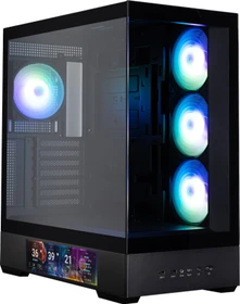 Zalman P40 DS Black, schwarz, Glasfenster
