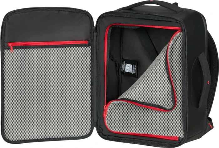 Samsonite Paradiver Light, Underseat Backpack S, Untersitz Handgepäck, Kabinentasche, Flugzeug Rucksack, 40cm, 25l, schwarz