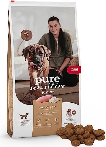 Mera Dog High Premium Pure Junior Truthahn und Reis, 12.50kg