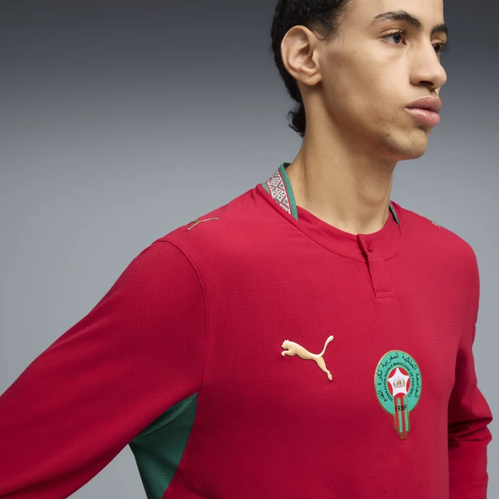Puma FIFA WM 2026 Marokko Authentic Heimtrikot langarm fast red/victory gold (Herren)
