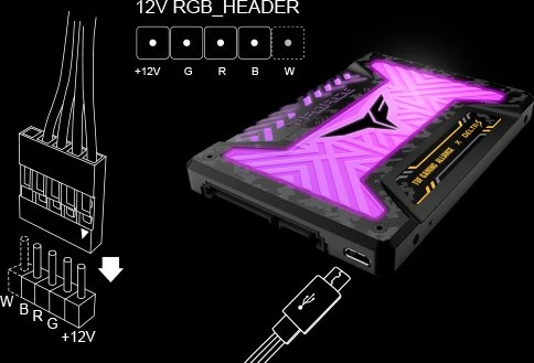 TeamGroup T-Force Delta S TUF Gaming Alliance RGB SSD 1TB, 2.5" / SATA 6Gb/s