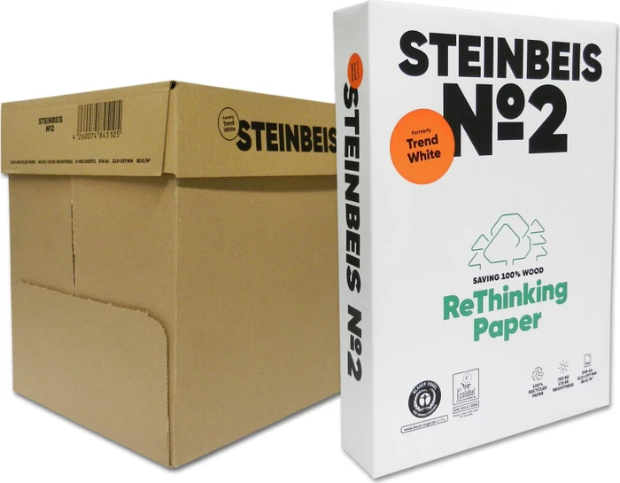 Steinbeis No. 2 Trend White ReThinking Universalpapier weiß, A4, 80g/m², 2500 Blatt