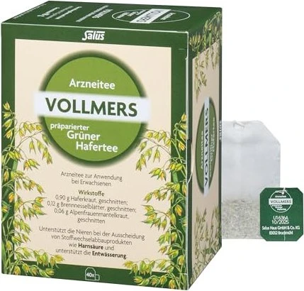 Salus Vollmers Grüner Hafertee Beutel, 40 Stück