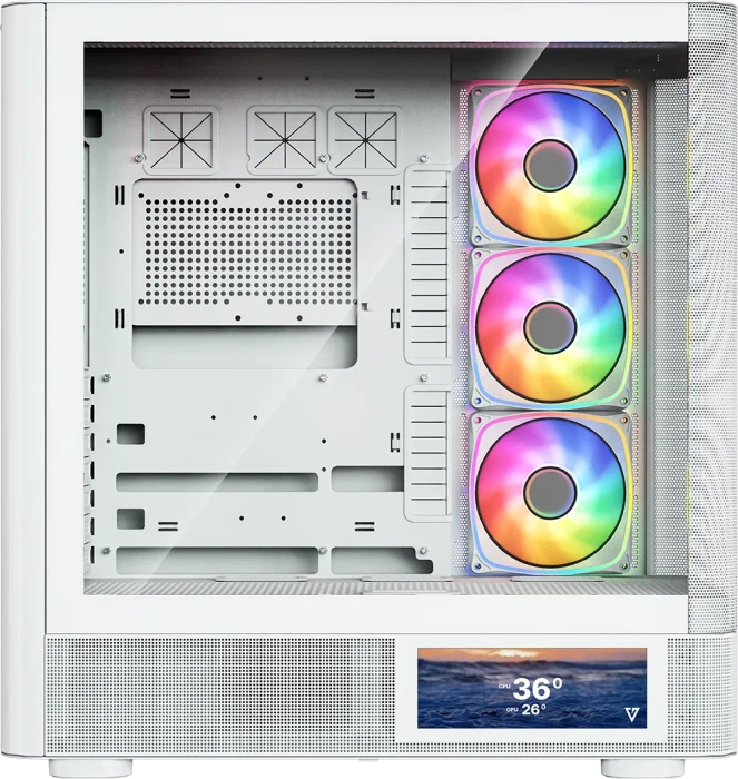 Modecom Volcano AQ400 ARGB White, Glasfenster