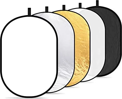 Neewer 5-in-1 tragbarer Lichtreflektor / Diffusor Set Oval 80x120cm