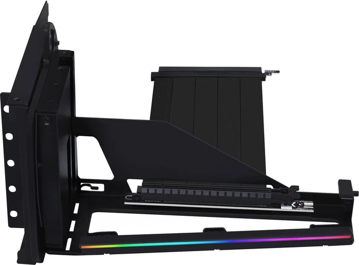 Lian Li Riser Card Vertical GPU Kit, inkl. PCI-Slot Blende für Lian Li, gewinkelt, PCIe 5.0, 200mm, schwarz