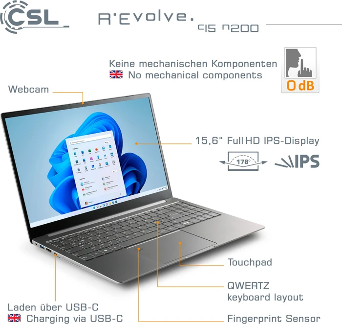 CSL-Computer R'Evolve C15 v3, N200, 32GB RAM, 500GB SSD, Windows 11 Home S, DE