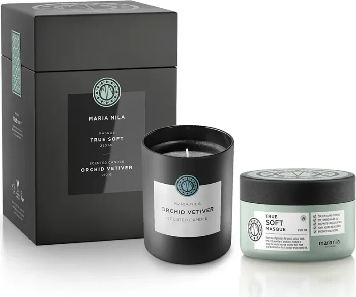 Maria Nila Haarmaske 250ml + Duftkerze 210g Geschenkset