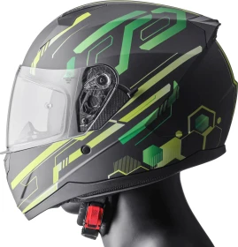 GMS-Moto Hexago graphic matt schwarz/grün